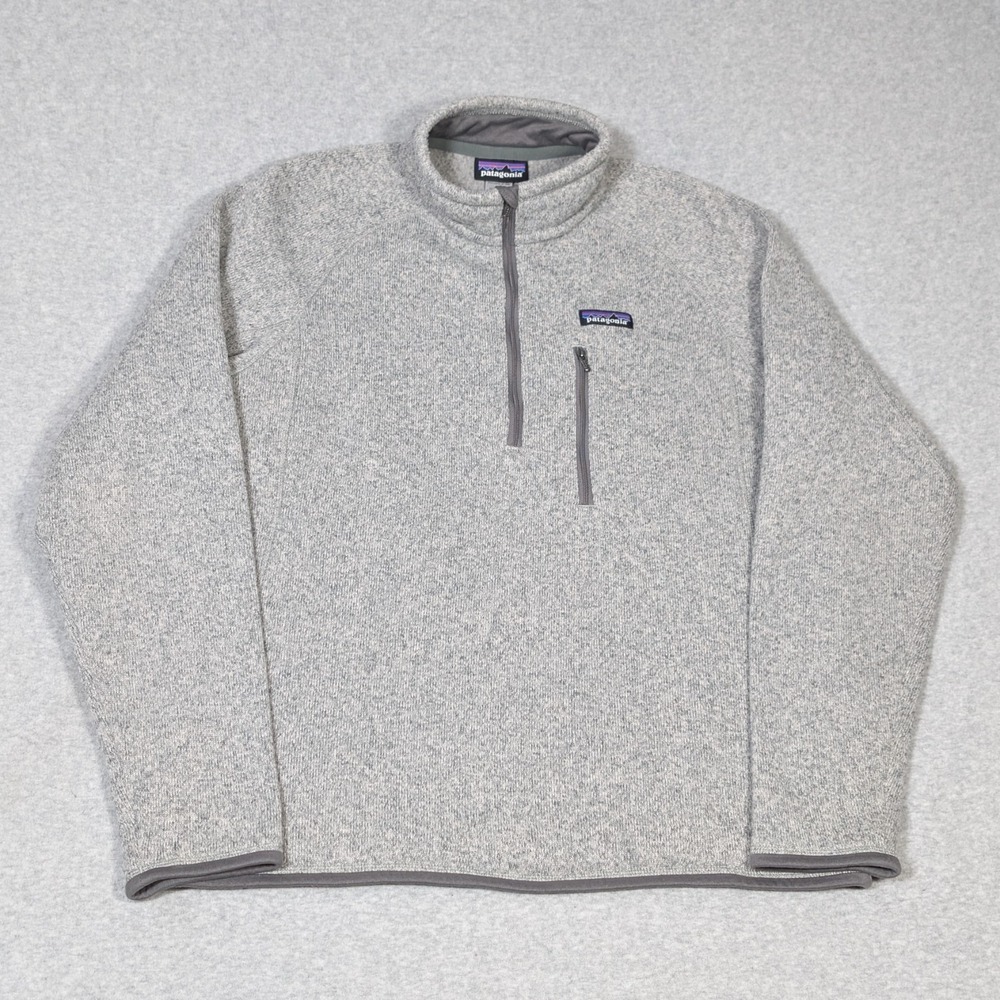 Patagonia Better Sweater Mens Medium 1/4 Zip Fleece Grey